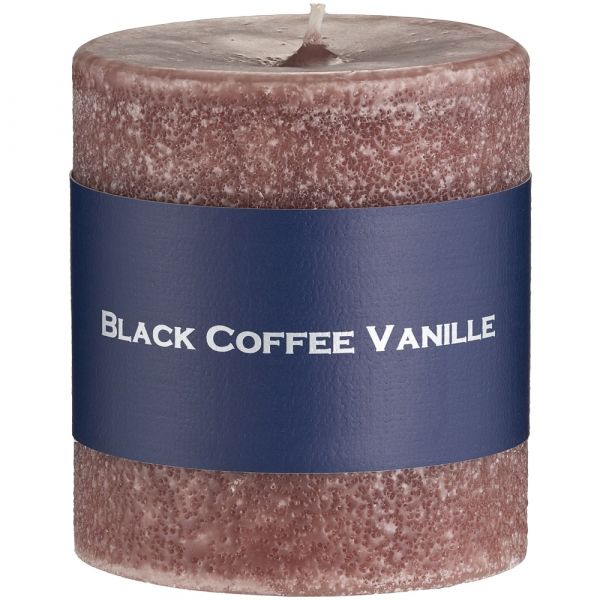Duftkerze einfarbig ätherische Duftöle uni Ø 7x7,5 cm Black Coffee Vanilla