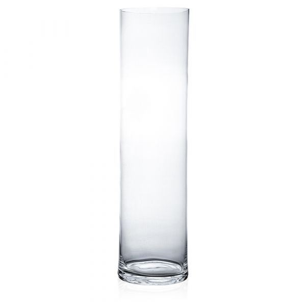 Zylinderförmige Glasvase Glas Vase Cold-Cut Dekoglas klar 1 Stk. Ø25x105 cm
