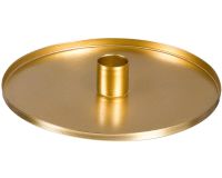 Kerzentablett Kerzenständer Stabkerzen Kerzenhalter Wohndeko Ø 16 cm gold