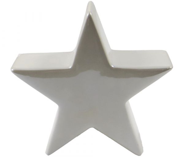 Stern Dekostern Dekofigur Skulptur Sterndeko Dolomite 1 Stk weiß 13x4,2x13 cm
