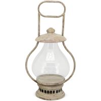 Windlicht Laterne Gartenlaterne Öllampen-Stil Vintage Metall 1 Stk 25x16x50 cm