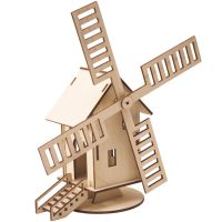 Windmühle 3D Steckbausatz Bausatz Bastelset geeignet für Kinder ab 8 Jahren