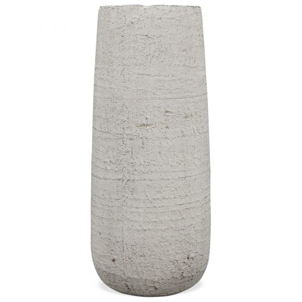 Blumenvase Vase Zement Pflanzgefäß Garten Frühlingsdeko weiß 1 Stk Ø 15x35 cm