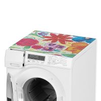 Waschmaschinenauflage Waschmaschine Abdeckung zuschneidbar Blumen Muster