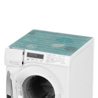 Waschmaschinenauflage zuschneidbar Waschmaschine Blatt blau