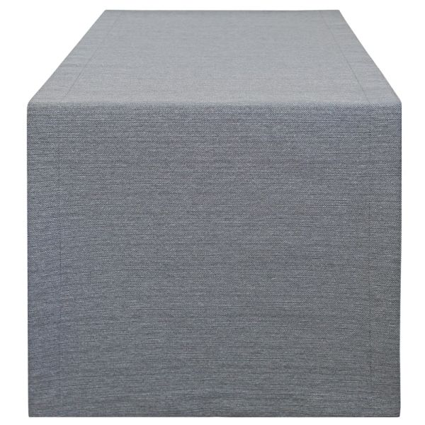 Tischläufer LEONIE einfarbig Mitteldecke anthrazit Polyester Baumwolle 40x100 cm