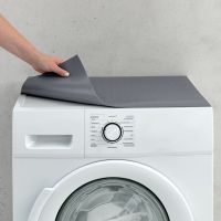 Waschmaschinenauflage Waschmaschine Abdeckung zuschneidbar grau