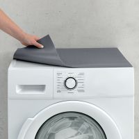 Waschmaschinenauflage Waschmaschine-Abdeckung grau zuschneidbar 60 cm