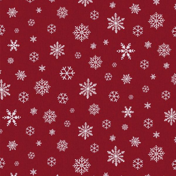 Tischläufer ORLANDO Weihnachten SCHNEEFLOCKEN Polyester 1 Stk 40x150 cm rot weiß