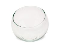 Schale mundgeblasen Halbkugel recyceltes Glas leicht grün 1 Stk Ø 12,5x10 cm