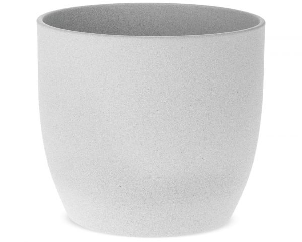 Übertopf Blumentopf klassisch Oberfläche rau Keramik hellgrau 1 Stk Ø 14x13 cm