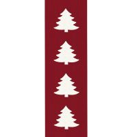 Tischläufer ORLANDO Weihnachten Tannenbäume Polyester 1 Stk 40x160 cm rot