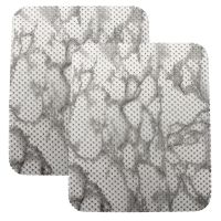 Spülbeckeneinlage MARMOR Muster Abtropfmatte Polyester grau 2er Set 26x31 cm