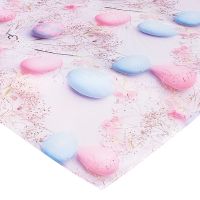 Tischdecke Mitteldecke Ostereier Pastell rosa & hellblau Druck 1 Stk 85x85 cm