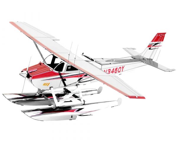 3D Metall Steckbausatz Cessna 182 Wasserflugzeug Flugzeug 14 cm ab 14 Jahre
