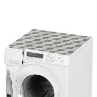 Waschmaschinenauflage Waschmaschine Abdeckung zuschneidbar Würfel grau