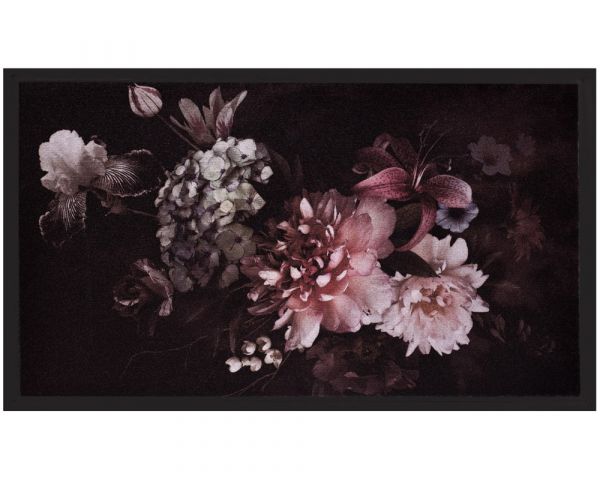 Fußmatte Fußabstreifer Decor & Rand Blumenstrauß dunkel waschbar 40x75 cm