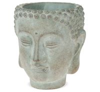 Pflanztopf Buddha Blumentopf zum Hängen Zement Kopf grau 1 Stk 15x13,5x16,5 cm