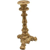 Kerzenhalter Stumpen- oder Stabkerzen Kerzenständer Antik gold 25,5x23x48 cm