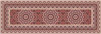 Teppichläufer Küchenläufer Teppich Perser Stern Ornament beige waschbar 60x180 cm