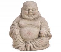 Buddha Dekofigur sitzend Skulptur Ton Tonfigur Gartendeko 1 Stk 18 cm