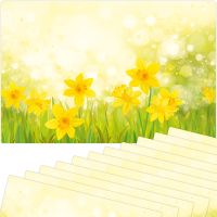 Tischsets Platzsets MOTIV abwaschbar Frühling gelbe Osterglöckchen Blumen 12er
