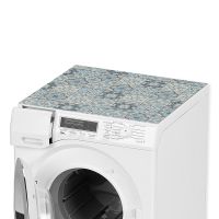 Waschmaschinenauflage Waschmaschine Abdeckung Kachel blau zuschneidbar