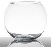 Kugelförmiges Glas Dekoglas Glaskugel Dekoglas Glasvase 1 Stk - Ø 14x11 cm