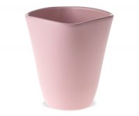 Orchideentopf viereckig Blumentopf Keramiksteg matt Keramik rosa Ø 12,5x16,5 cm