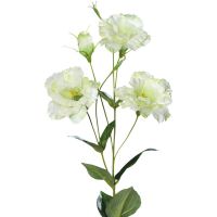 Lysianthus Eustoma künstliche Blüten Knospe Kunstblume 1 Stk weiß-grün 83 cm