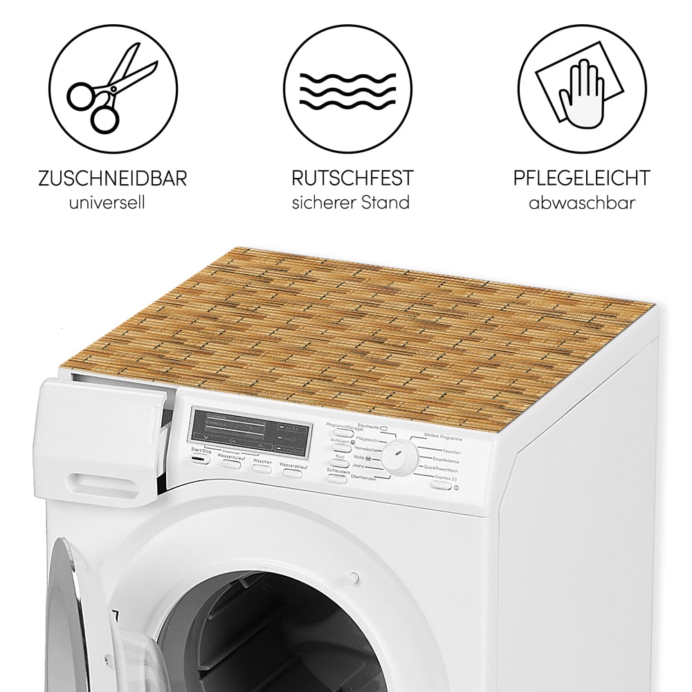 Waschmaschinenauflage zuschneidbar Waschmaschine Rattan braun kaufen