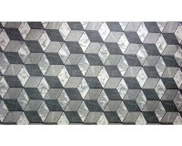 Läufer SOFT VINTAGE Bodenbelag 3D Würfel Muster Polyester grau 1 Stk 65x100 cm