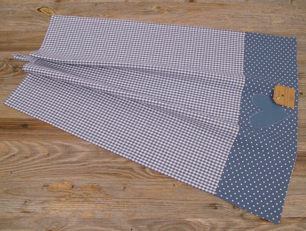 Geschirrtuch Landhaus Premium LINA Textil kariert Bordüre 50x70 cm blau