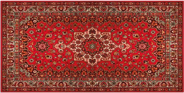 Teppichläufer Küchenläufer Teppich Ornamente Perser Vintage rot waschbar 60x120 cm