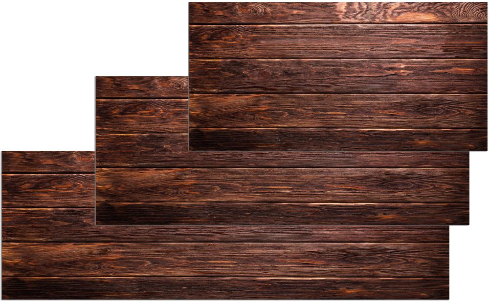 Teppichläufer Küchenläufer Teppich Holzbretter dunkles cm Holz waschbar kaufen - 60x120