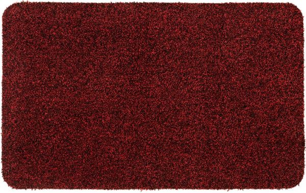 Schmutzfangmatte uni meliert Fußmatte Indoor Privat & Gewerbe 40x60 cm - Rot