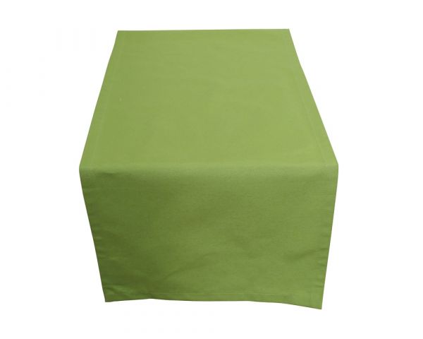 Tischläufer INGRID Mitteldecke einfarbig uni 50x150 cm grüngelb