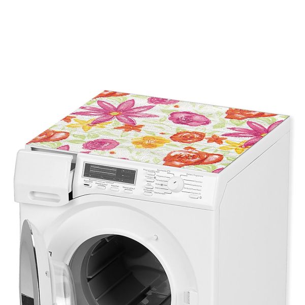 Waschmaschinenauflage Waschmaschine Abdeckung Blüten bunt zuschneidbar