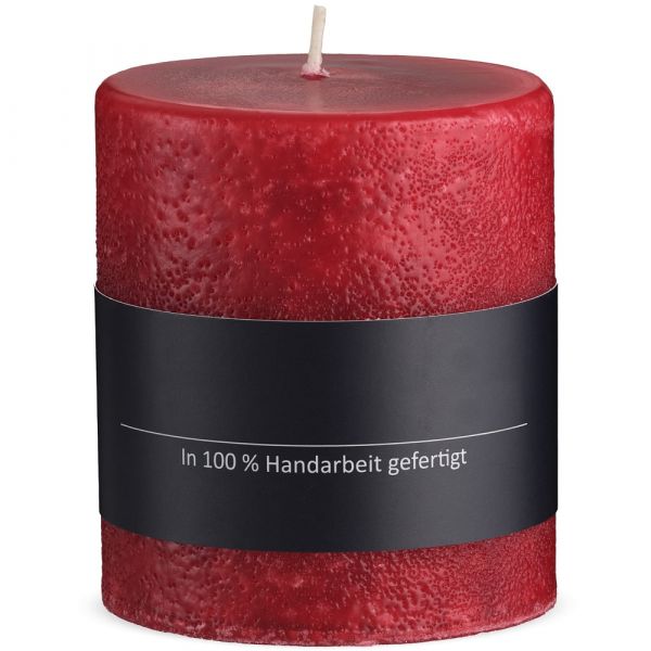 Kerze Stumpenkerze durchgefärbt einfarbig uni Ø 5,5x7,5 cm rot