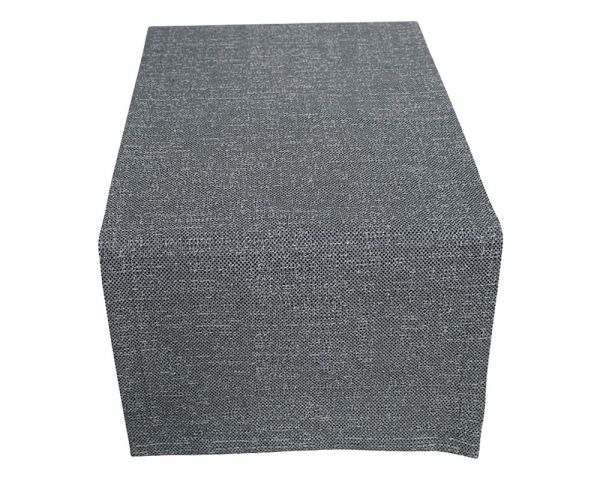 Tischläufer KATHRIN einfarbig Tischwäsche uni schwarz 40x140 cm
