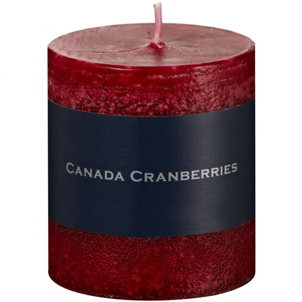 Duftkerze einfarbig ätherische Duftöle uni Ø 7x12 cm Canada Cranberries