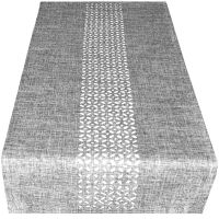 Tischläufer Mitteldecke Durchbrochene Ornamente grau Tischwäsche 1 Stk 40x90 cm