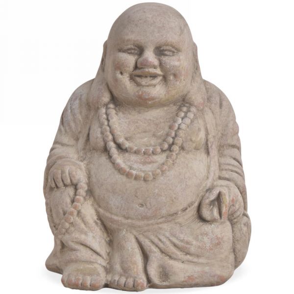 Buddha Dekofigur sitzend Skulptur Ton Tonfigur Gartendeko 1 Stk 23 cm