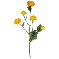 Mini Chrysantheme künstlich Deko Blume Kunstblume Herbst Blüte 1 Stk - gelb