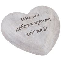 Grabschmuck Herz mit Spruch für Grabdeko und Grabgestecke 10,5 cm