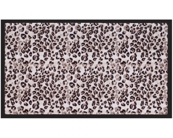 Fußmatte Fußabstreifer Decor & Rand Leoparden Muster taupe waschbar 40x75 cm