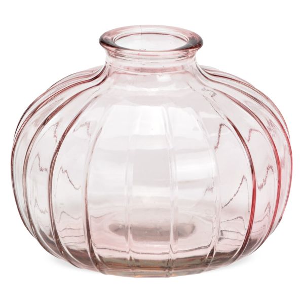 Vase Blumenvase Pflanzgefäß Glasvase Wohndeko pink rosa Glas 12x7 cm