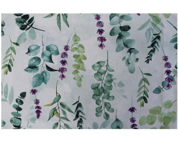 Tischläufer Mitteldecke FINJA Eukalyptus Lavendel Druck bunt 35x50 cm