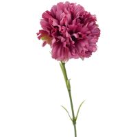 Nelke Kunstblume künstlich Blüten Kunstpflanze Blume 1 Stk 52 cm - lila / erika