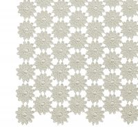 Tischdecke Vollspitze Retrolook Blumen Motiv weiß Polyester 1 Stk 110x110 cm